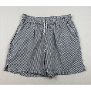Winston Seersucker Linen Blend Shorts Size 48* Preppy Elastic Drawstring Striped